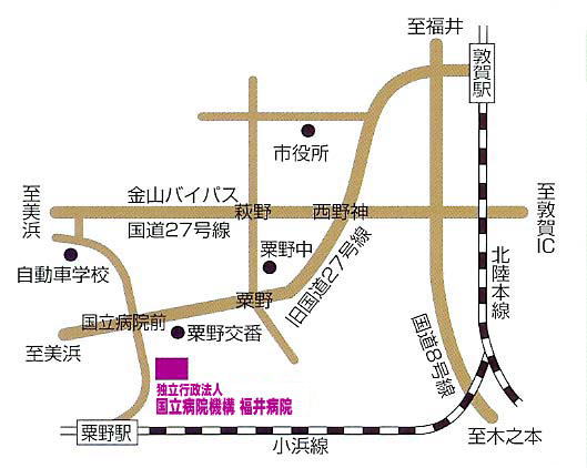 福井病院の地図