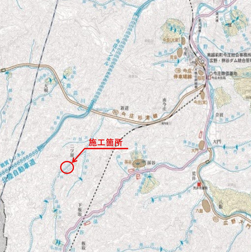二ツ屋川位置図