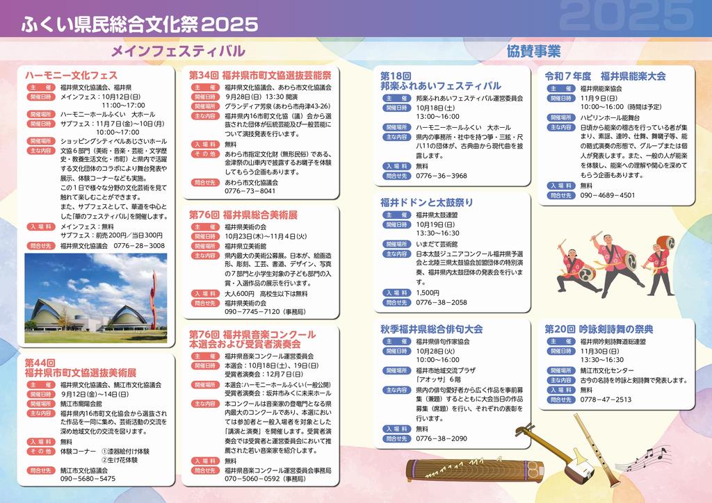 ふくい県民総合文化祭2025外面