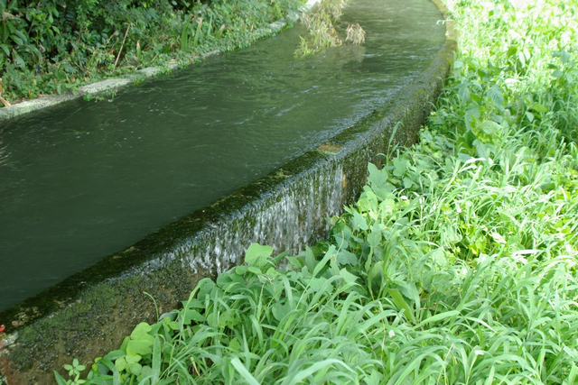 水路上流からの越流