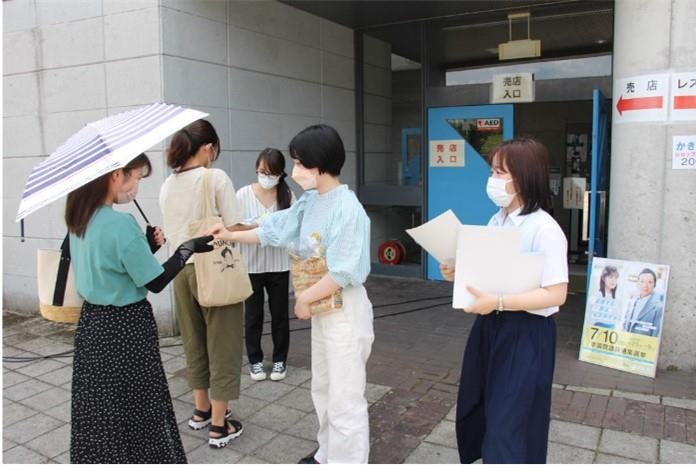 県立大学での選挙啓発活動