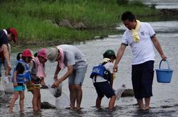 アユの稚魚放流