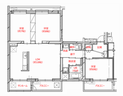 18号館3LDK間取り図