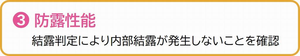 防露性能結露判定により内部結露が発生しないことを確認