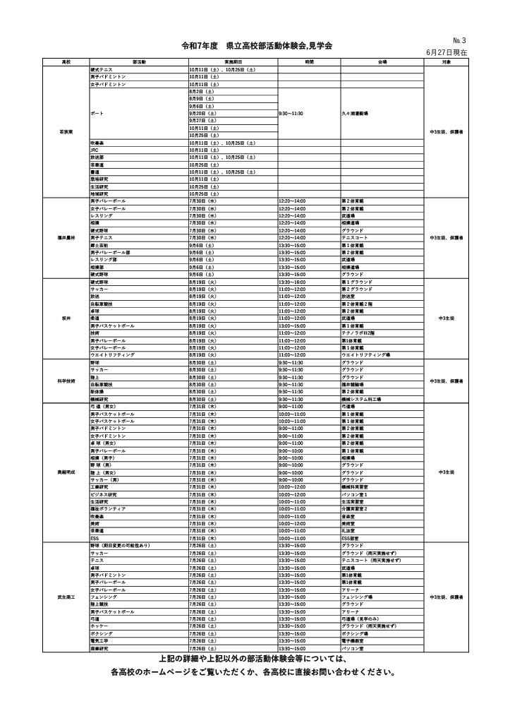 部活動体験３