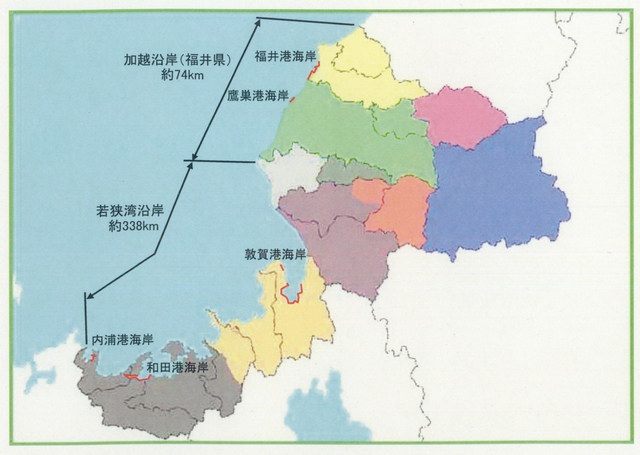 福井県の港湾局所管の海岸