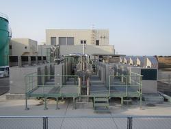 消化ガス発電設備全景・南側からの写真