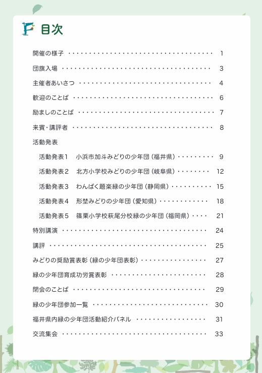 少年団大会目次