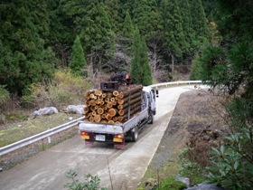 林道が整備される前の集材