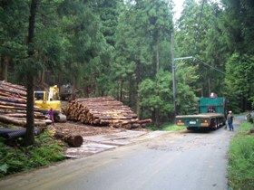 林道が整備される前の運搬