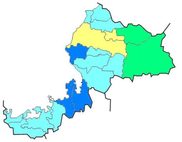 各事務所の管内の地図