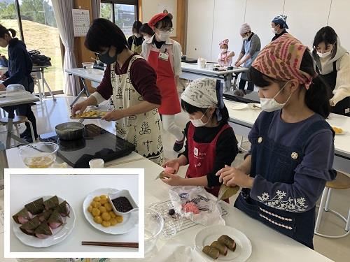 桜餅とかぼちゃ団子づくり