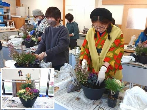 お正月の寄せ植え教室