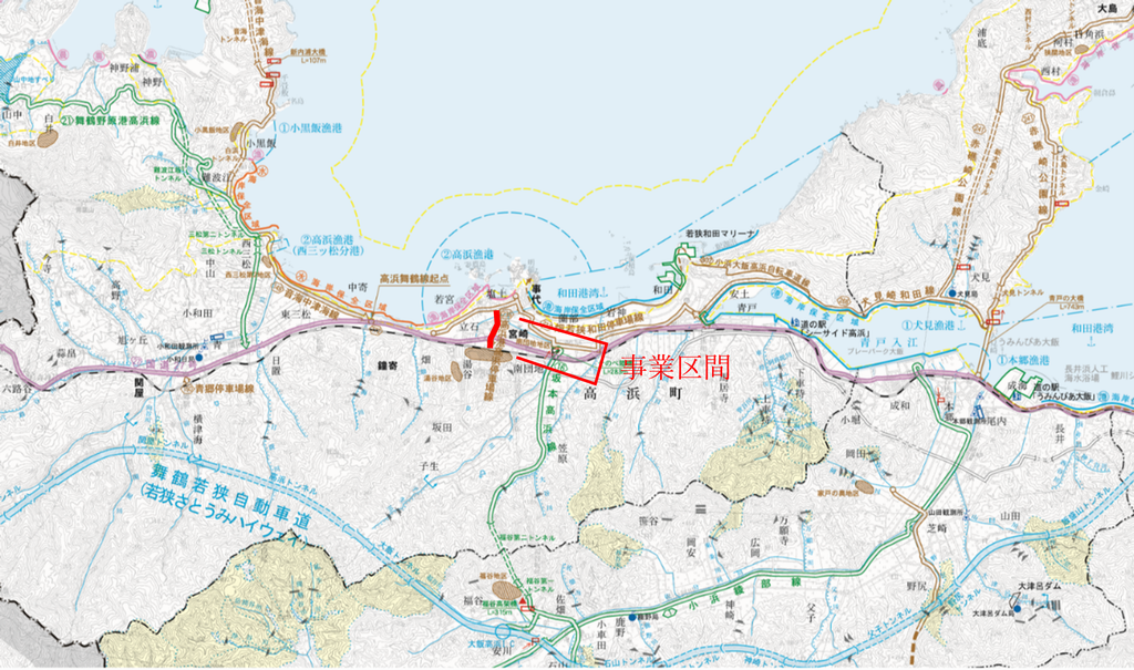 高浜駅前線位置図