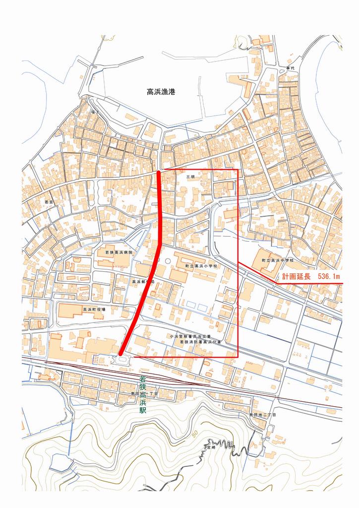 高浜駅前線位置図詳細