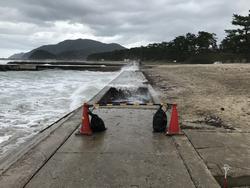 白浜自転車道陥没