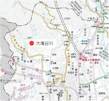 大滝谷川　位置図