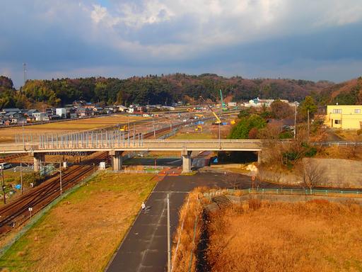 H29.12.23芦原温泉駅付近から北を望む
