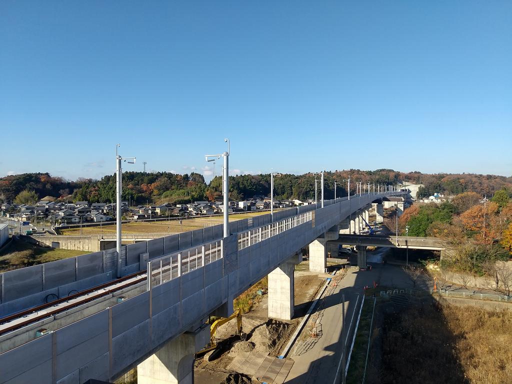 R3.12芦原温泉駅付近から北を望む