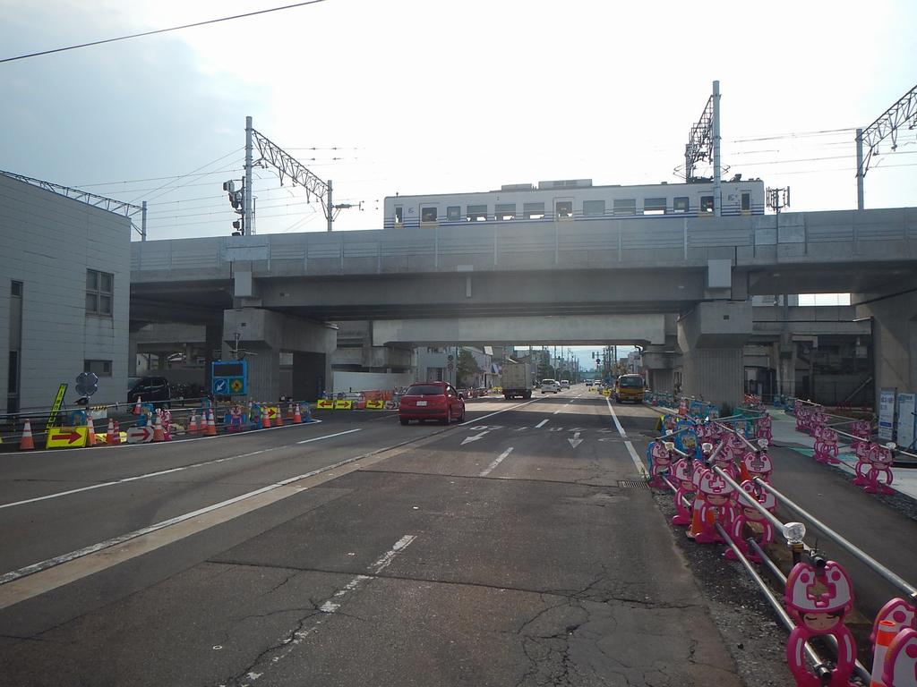 えちぜん鉄道踏切版撤去後の松本通り(東側)