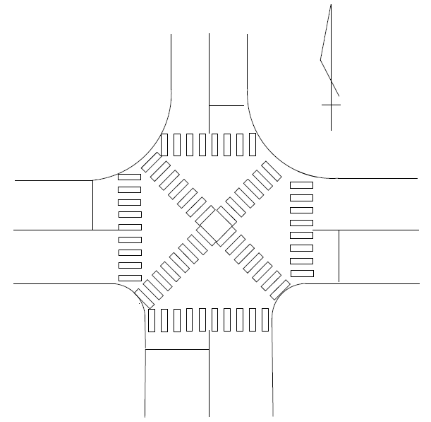 藤島高校交差点図