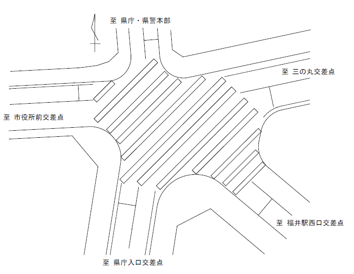 県庁前交差点図