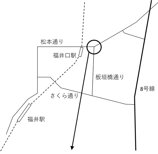 志比口交差点地図１