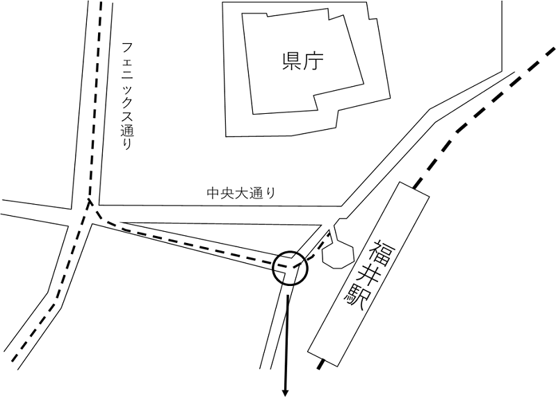 福井駅南交差点地図１